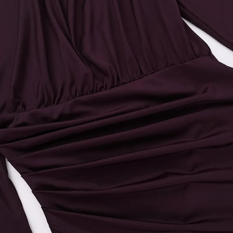 Slit Slim-fitting Long Dress Women's Clothing