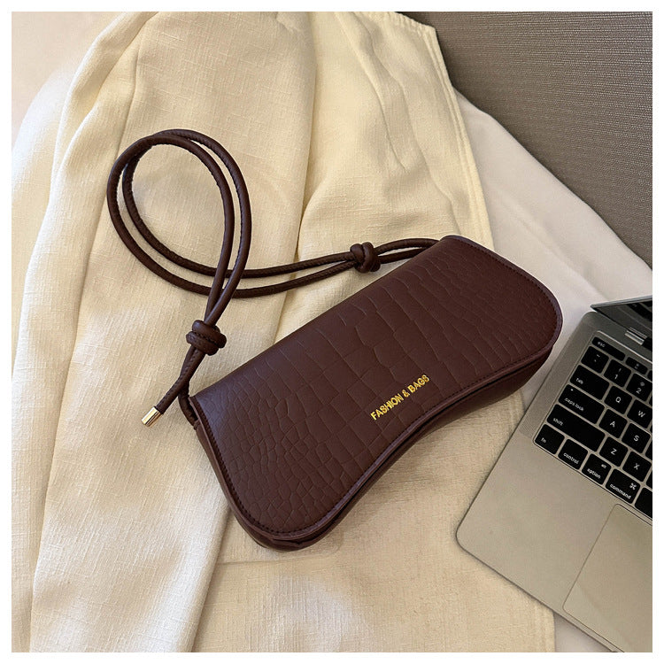Solid Color PU Small Square Bag Shoulder Messenger Bag Handbag