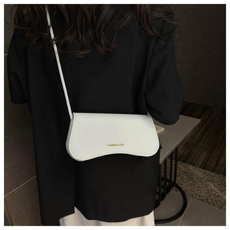 Solid Color PU Small Square Bag Shoulder Messenger Bag Handbag