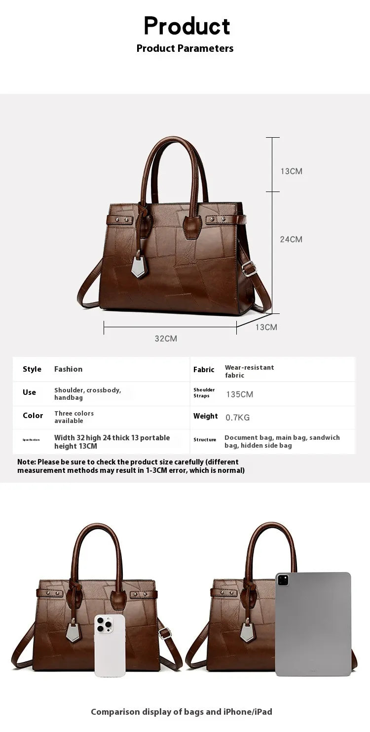 New Solid Color Zip One Shoulder Crossbody Bag