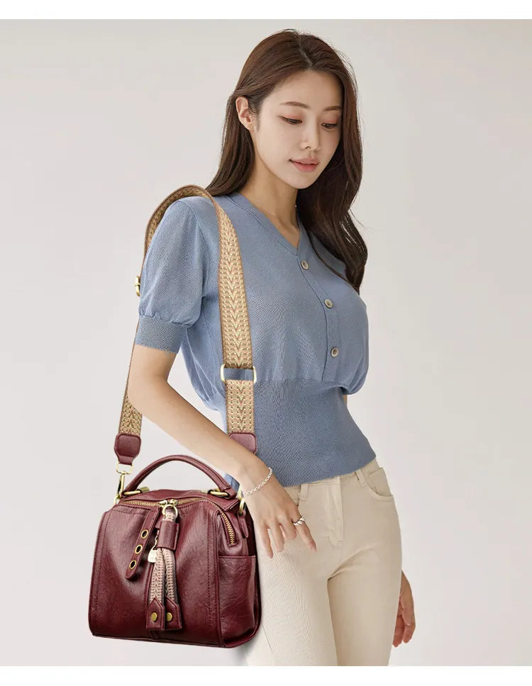 Multi-compartment Practical Messenger Bag Women's Shoulder Bag