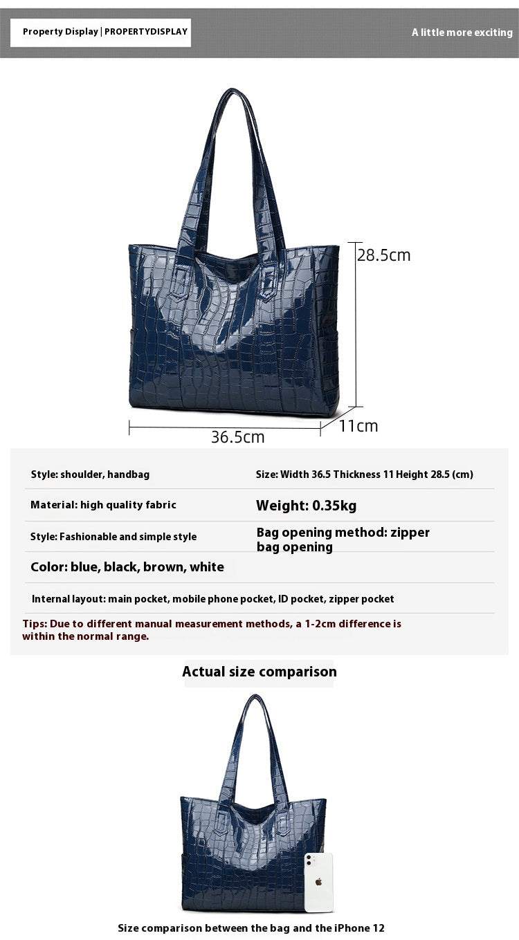 Korean Style Stylish Simple And Versatile European And American Commuters' Tote Bag