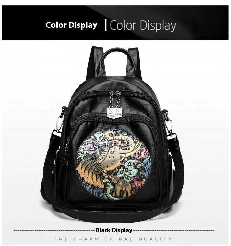Women's Stylish And Versatile Simple All-match Travel Bag Backpack
