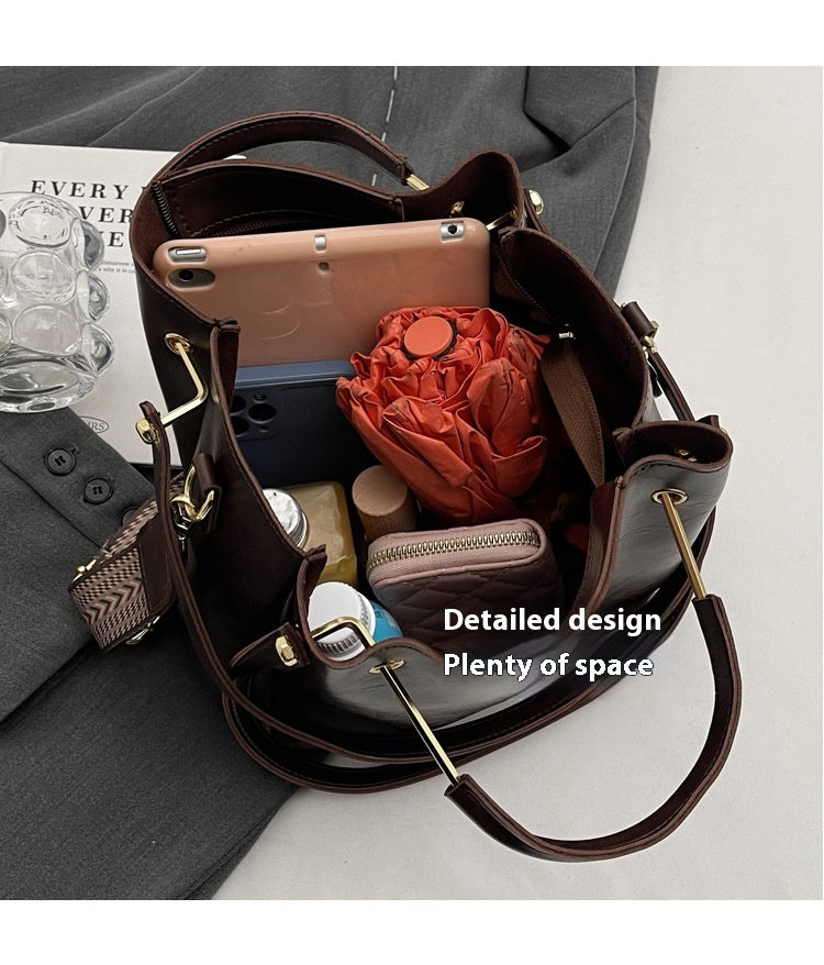 Retro Large Capacity Hand-held Tote Bag Casual Crossbody