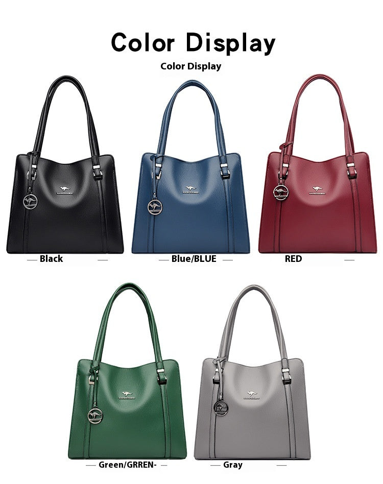 Kangaroo Leather Large Capacity Fashion Soft Leather Shoulder Bag