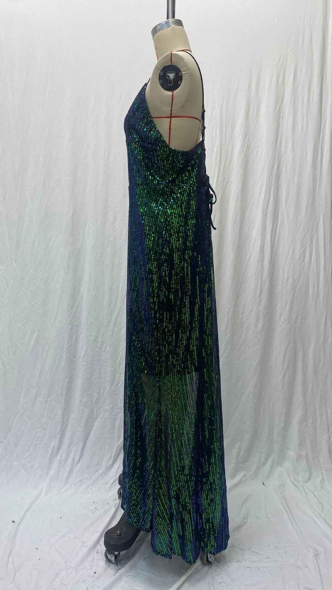 Summer New European And American Sexy Socialite Sequins Backless Dress