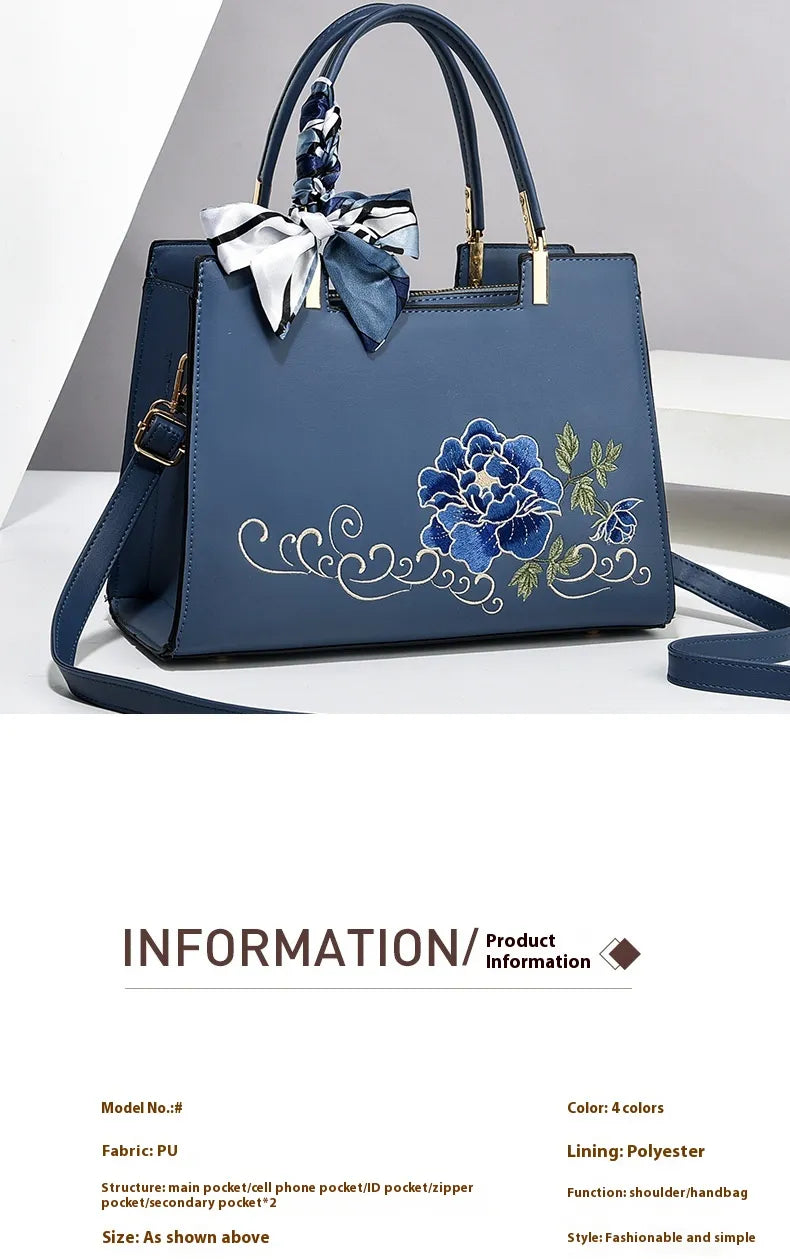 Large Capacity Embroidered Women Bag