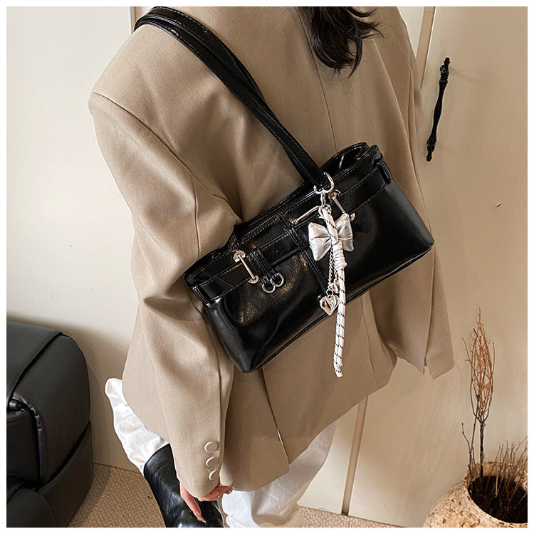 Commuter Texture Underarm Shoulder Handbag