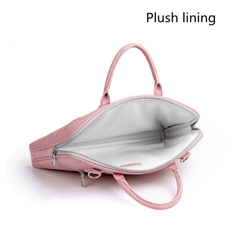 Faux Leather Laptop Bag For Women