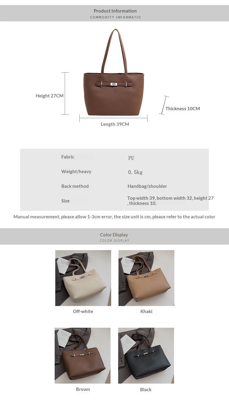 Simple Versatile Large-capacity Tote Bag For Women
