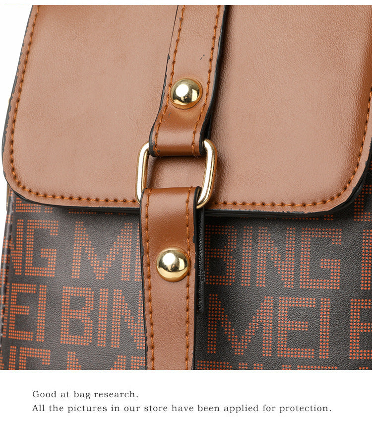 Soft Leather Retro Printed Mini Crossbody Bag