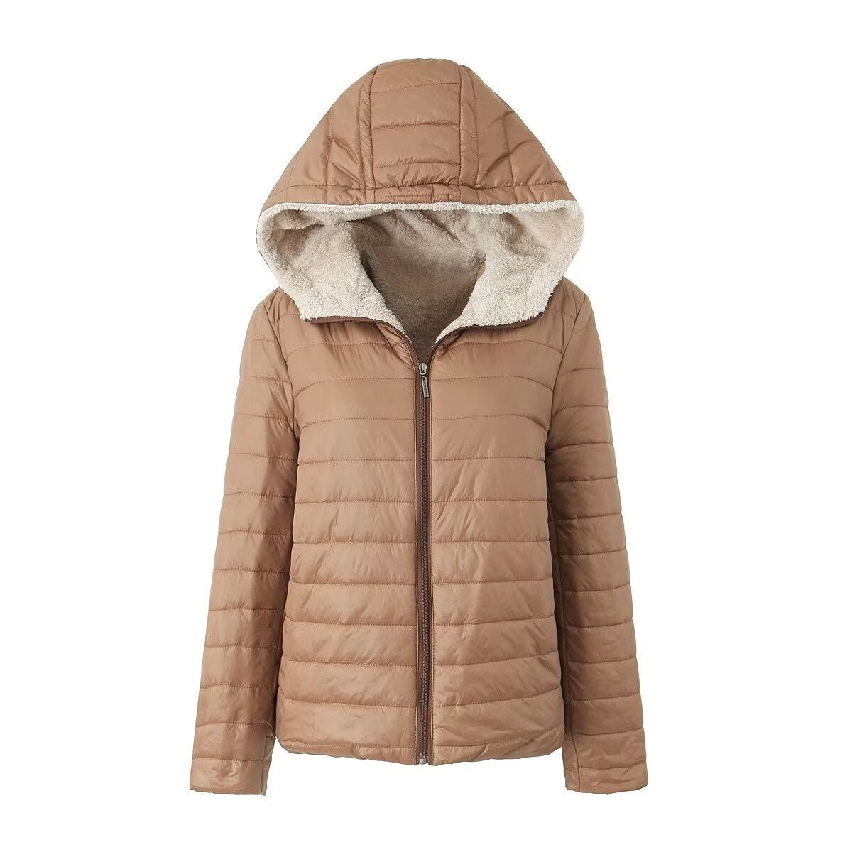 European And American Short Velvet Loose Hooded Cotton Jacket Jacket