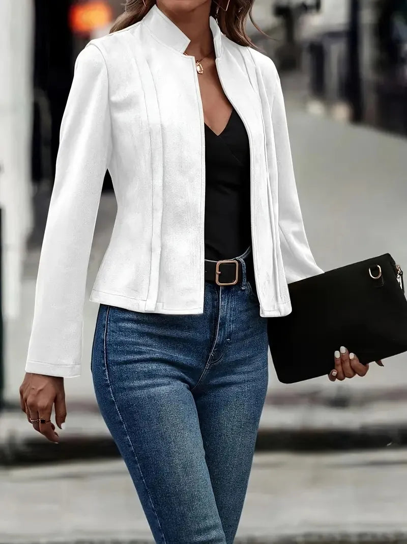 Winter Solid Color All-matching Cardigan Jacket Women
