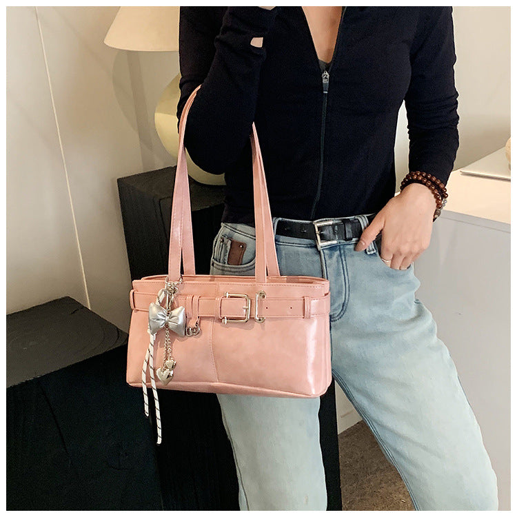 Commuter Texture Underarm Shoulder Handbag
