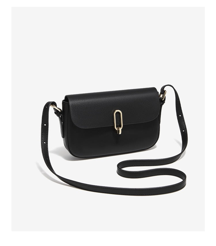 Two-layer Cowhide Genuine Leather Square Shoulder Messenger Bag