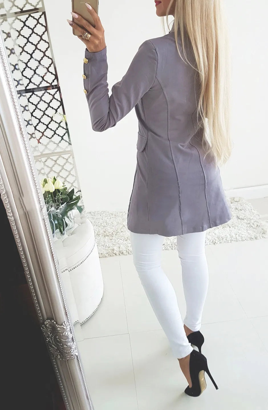 Women's Long-sleeved Breasted Slim Fit Small Business Suit Coat