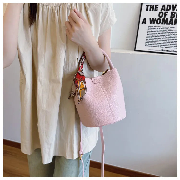 Korean Style Scarf Hand-carrying Combination Bucket Bag