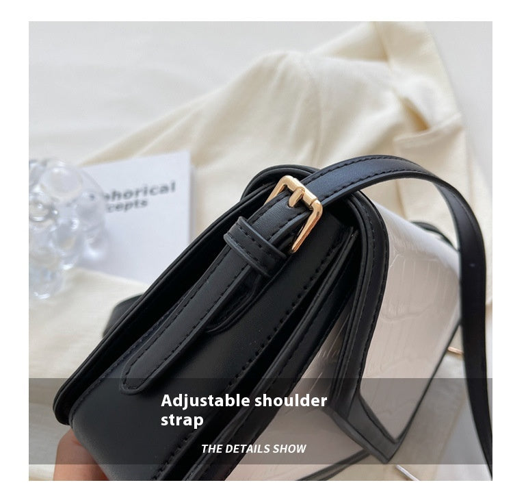 Stone Pattern Square Bag All-match One-shoulder High Sense