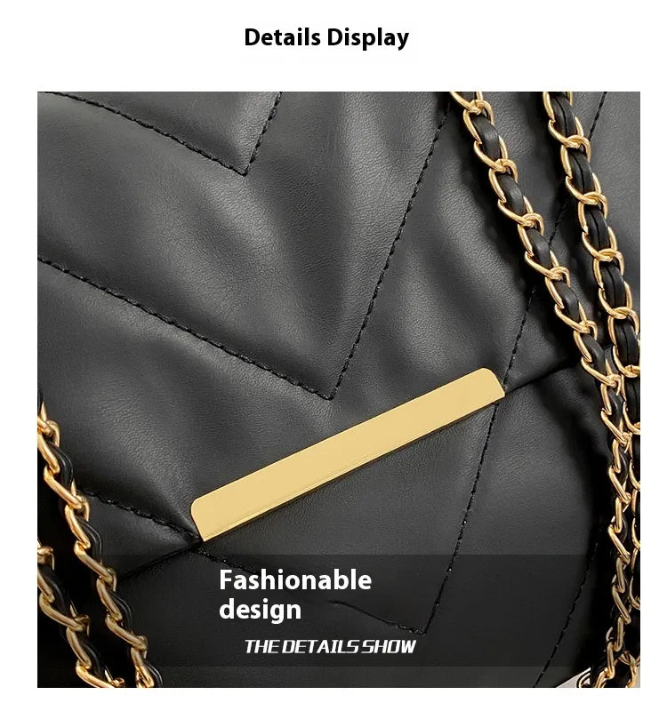 Simple Portable Casual Fashion Crossbody Diamond Embroidery Thread Chain Bag