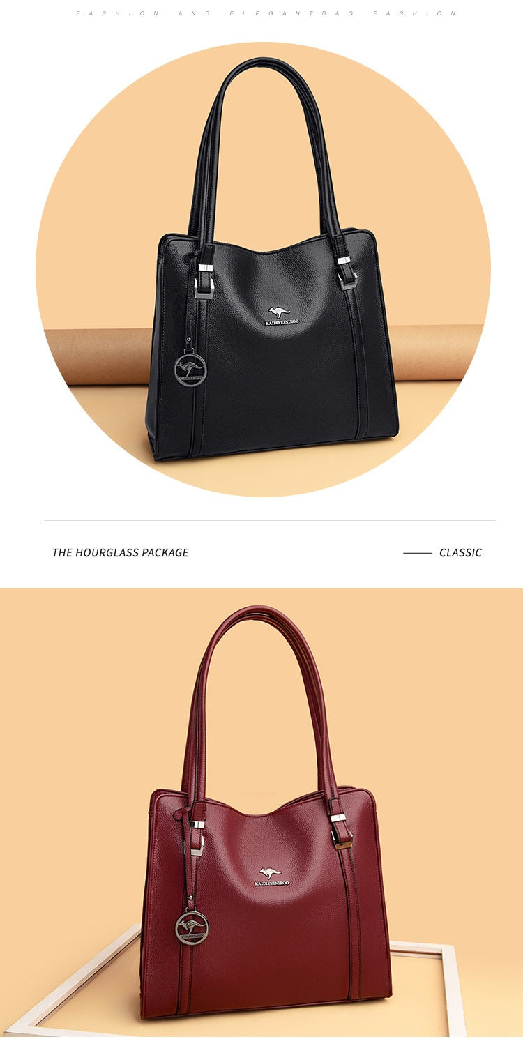 Kangaroo Leather Large Capacity Fashion Soft Leather Shoulder Bag