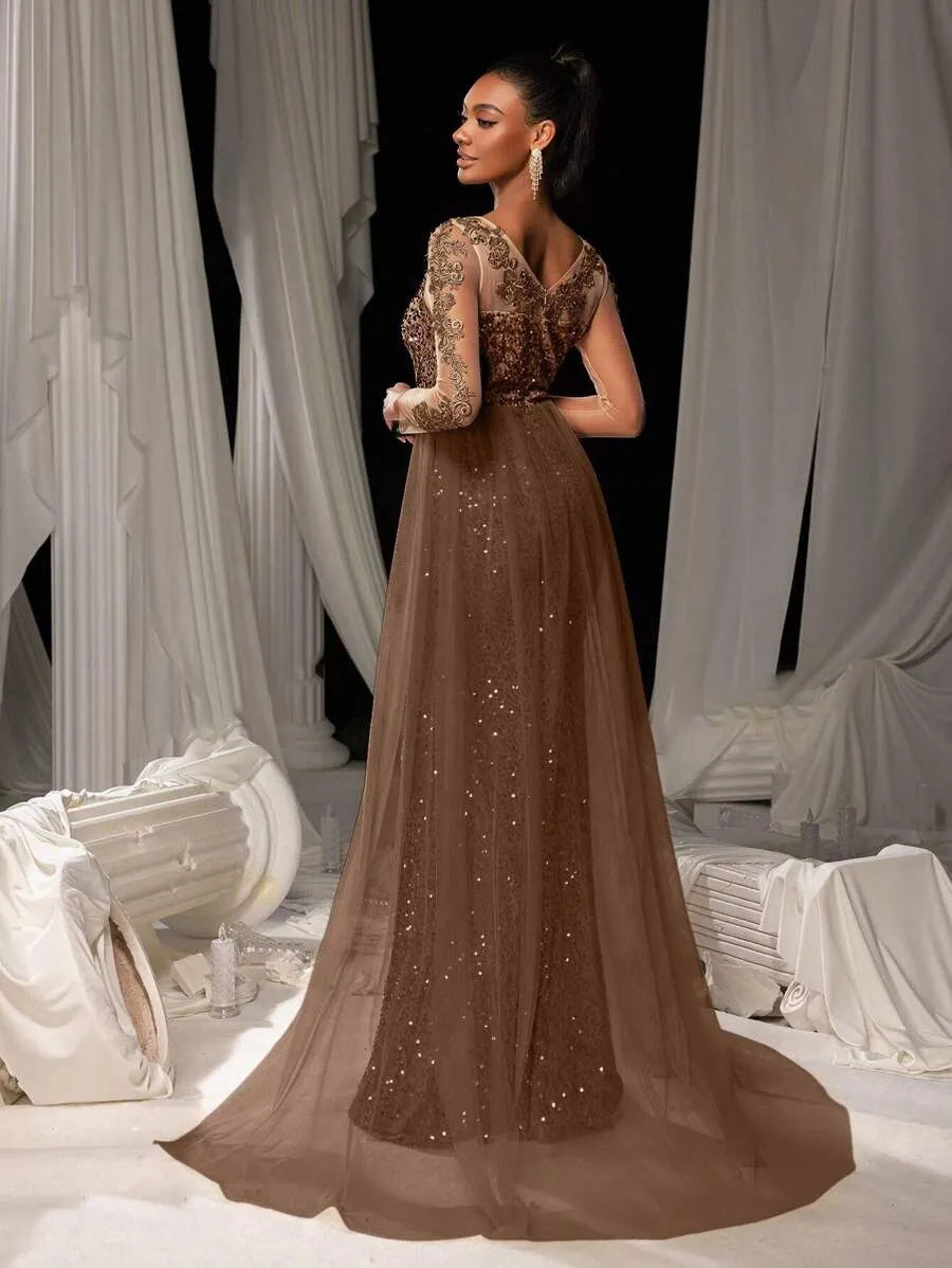 Women's Dance Lace Party Evening Dress