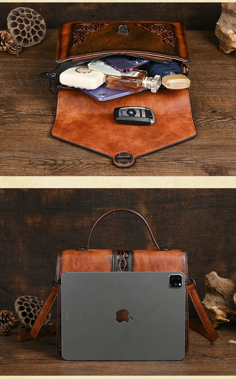Dual-use Hand-embossed And Rubbed-color Craftsmanship For A Stylish Look