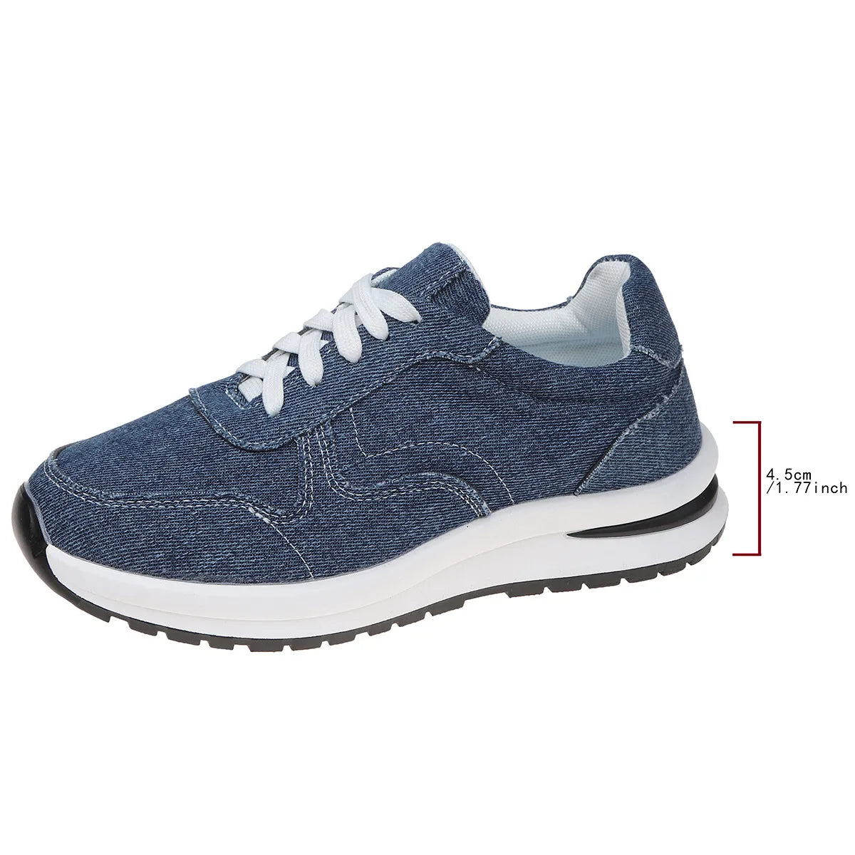 Breathable Platform Height Increasing Sports Casual Shoes For Women