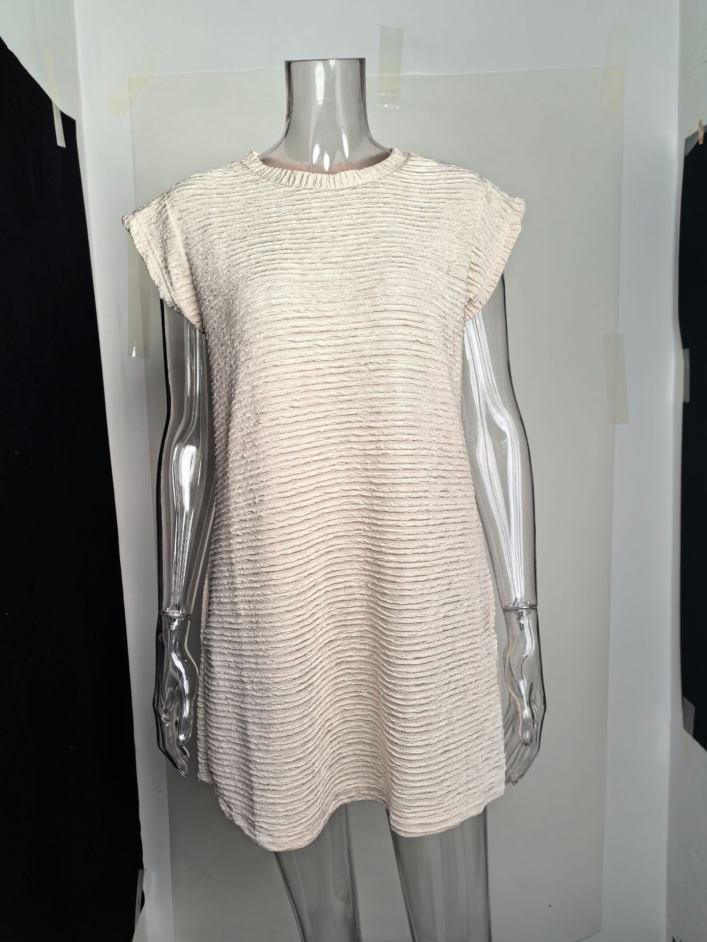 Women's Solid Color Loose Sleeveless Sleeve Dress