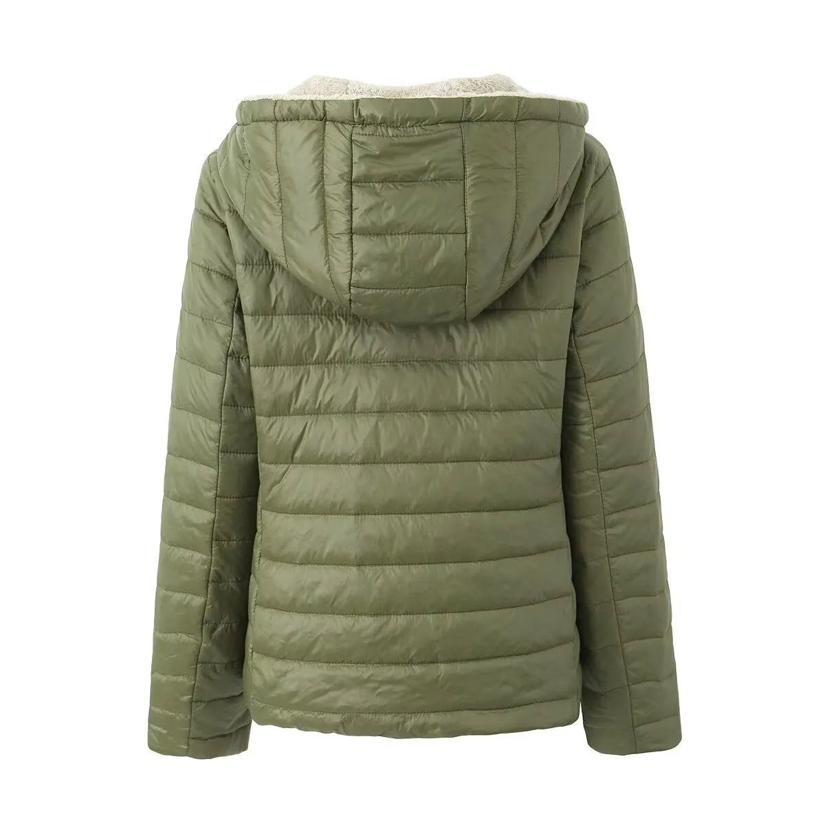 European And American Short Velvet Loose Hooded Cotton Jacket Jacket
