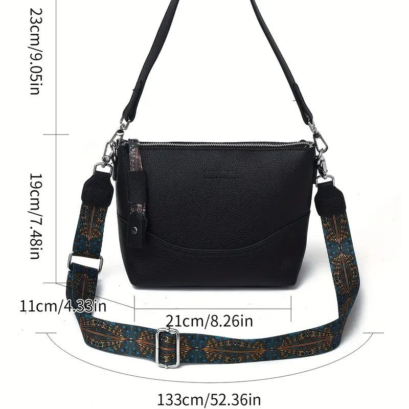 Women’s Ethnic Embroidery Crossbody Bag – Durable, Spacious, and Stylish