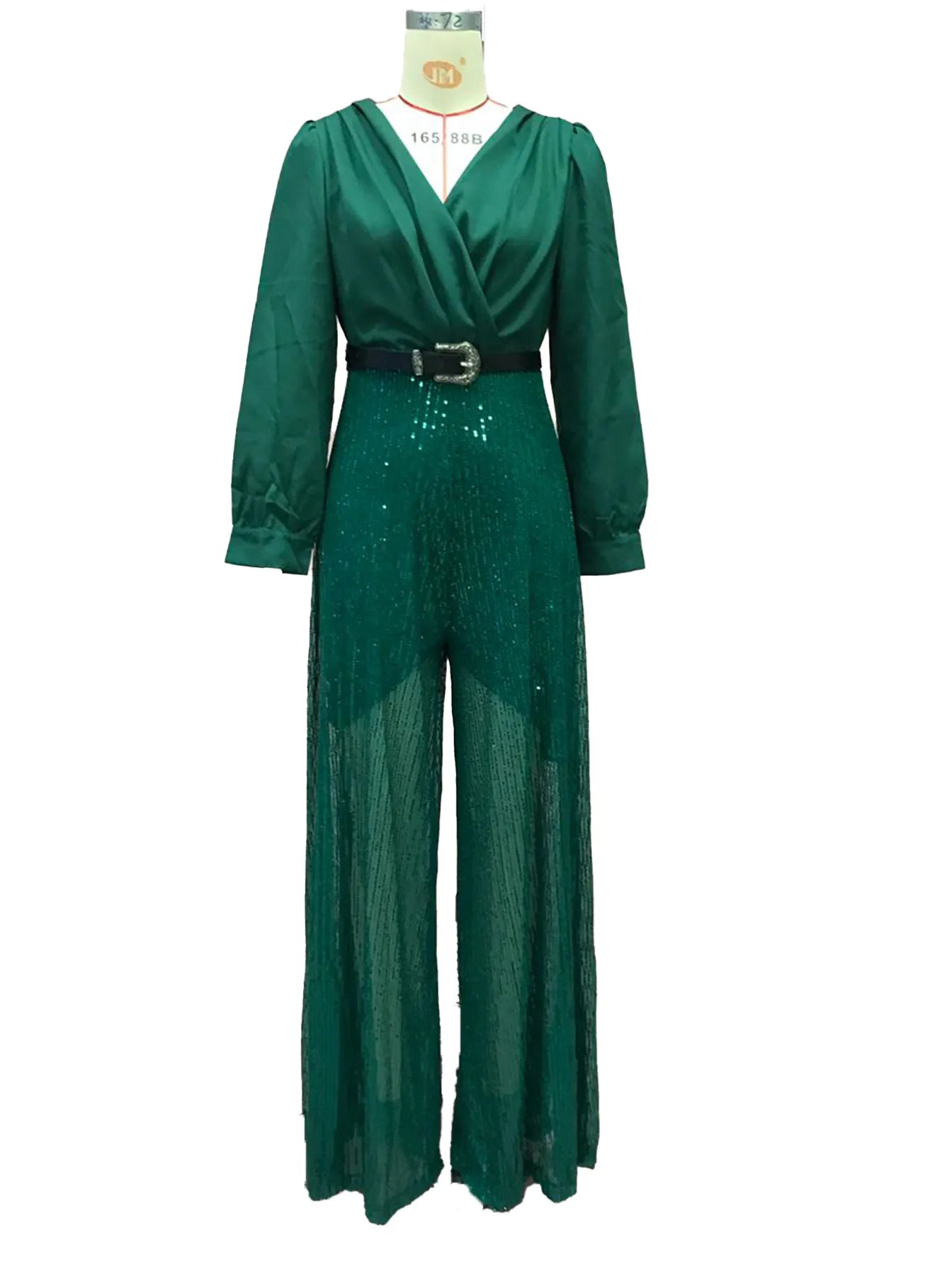V-neck Elegant Waist Slimming Sequined Ladies