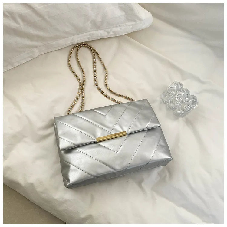 Simple Portable Casual Fashion Crossbody Diamond Embroidery Thread Chain Bag