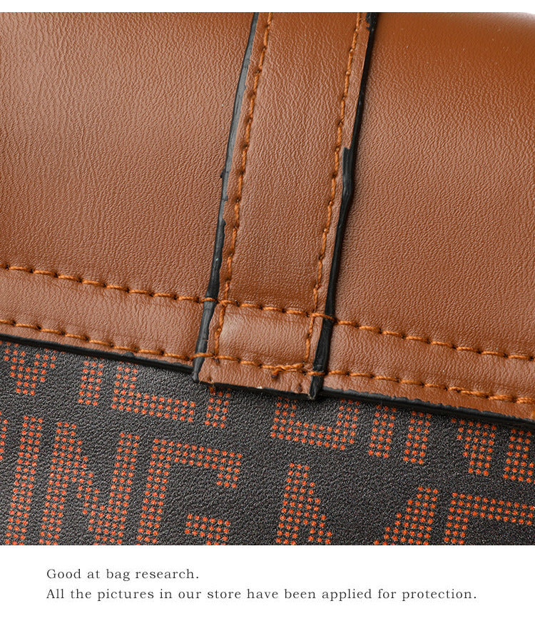 Soft Leather Retro Printed Mini Crossbody Bag
