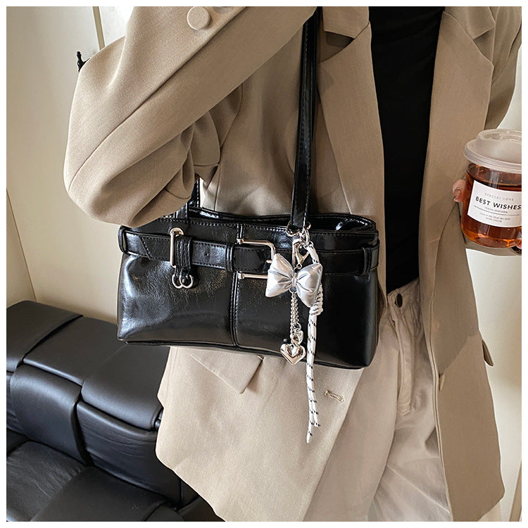 Commuter Texture Underarm Shoulder Handbag