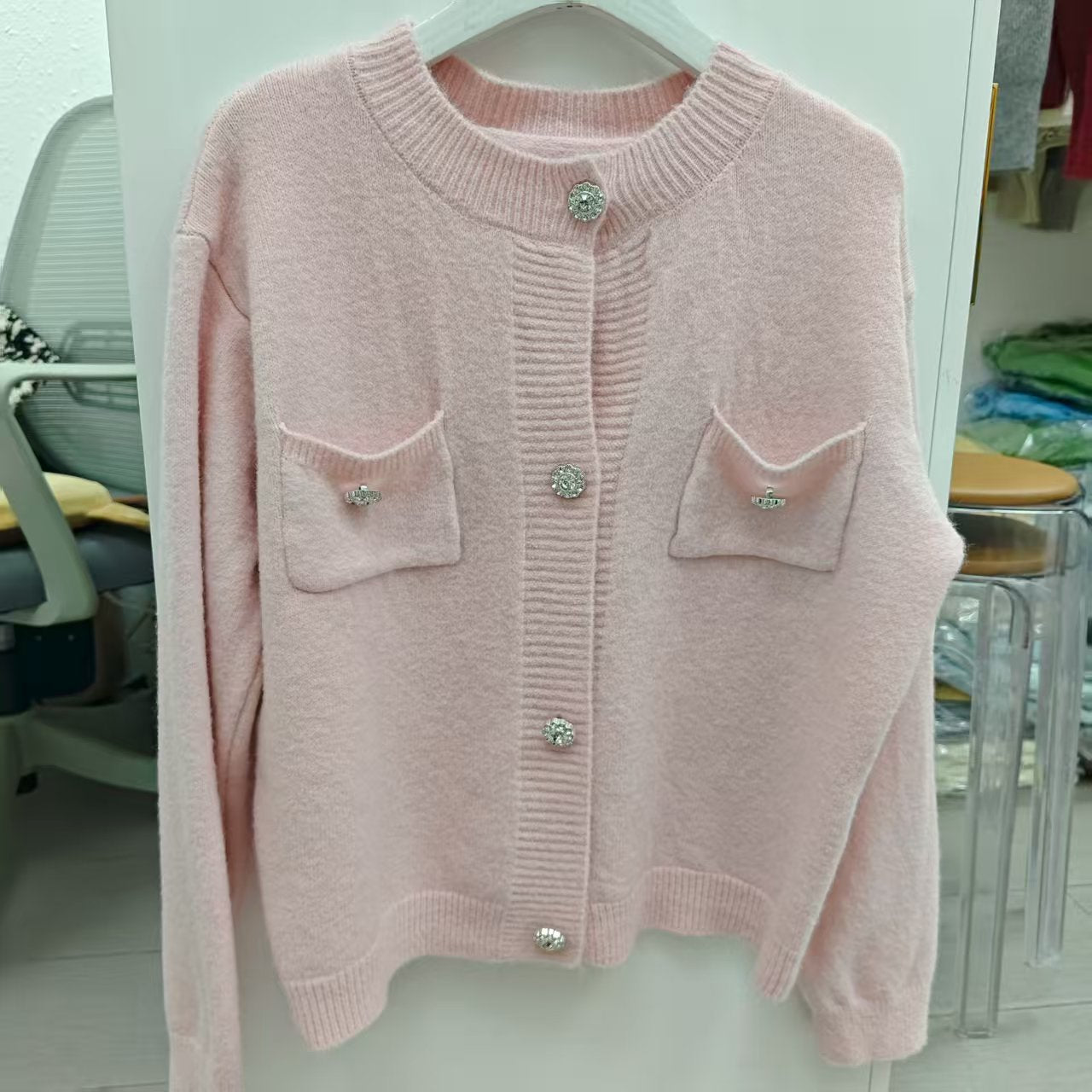 Women's Long-sleeved Knitted Cardigan Simple Coat