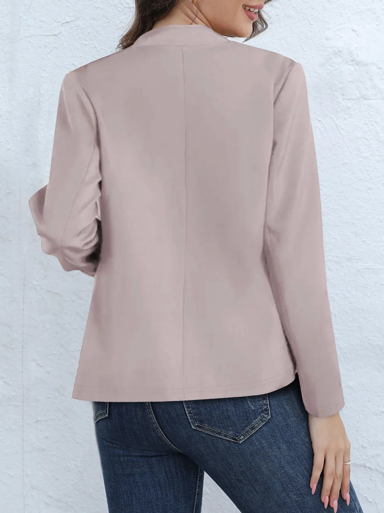 Fashion Solid Color Stand Collar Long Sleeve Women's Clothing Jacket