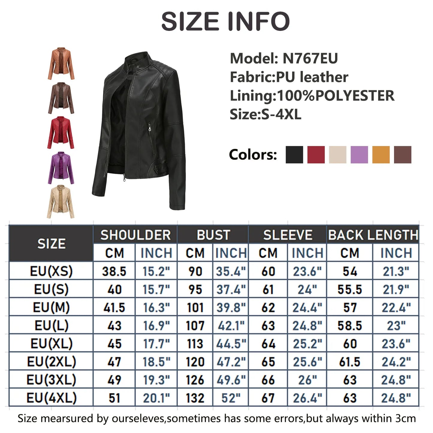 European And American Women's Leather Jackets