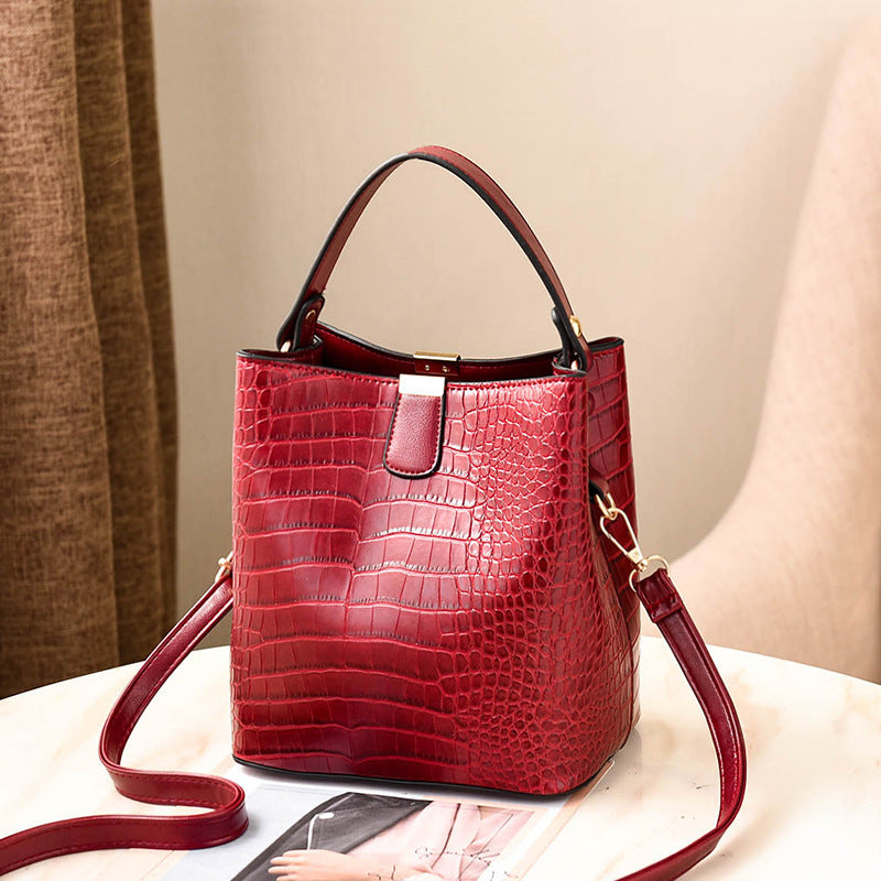 Women's Korean Fashion Casual Bucket Bag