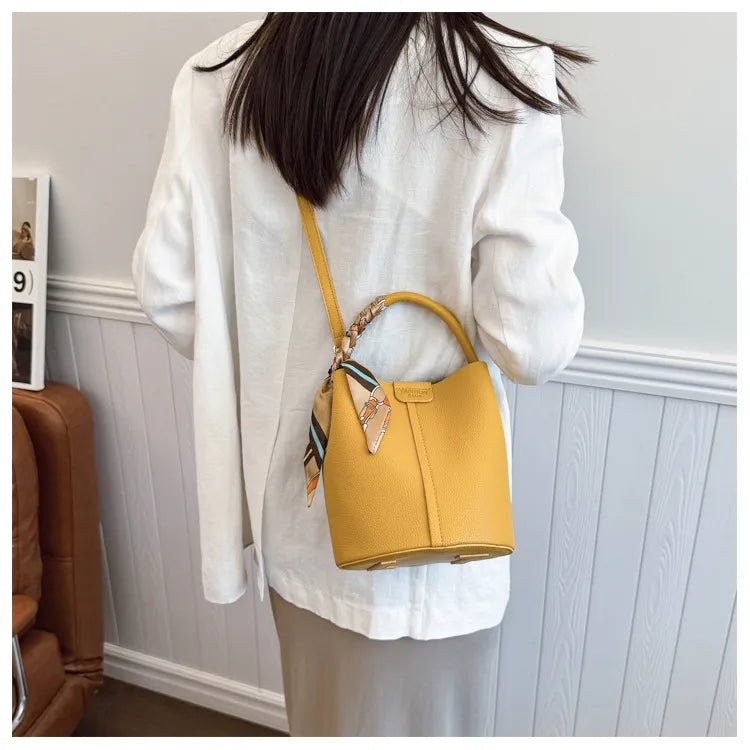 Korean Style Scarf Hand-carrying Combination Bucket Bag