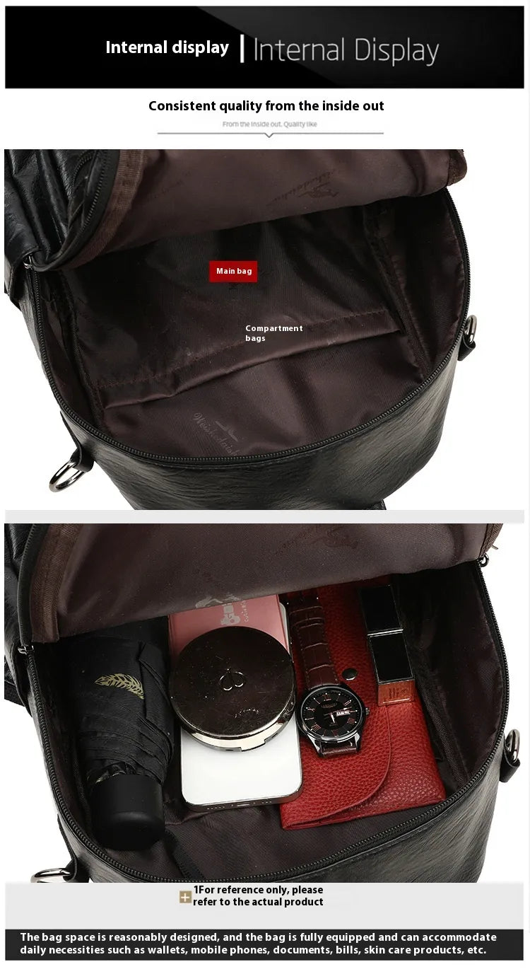 Women's Stylish And Versatile Simple All-match Travel Bag Backpack