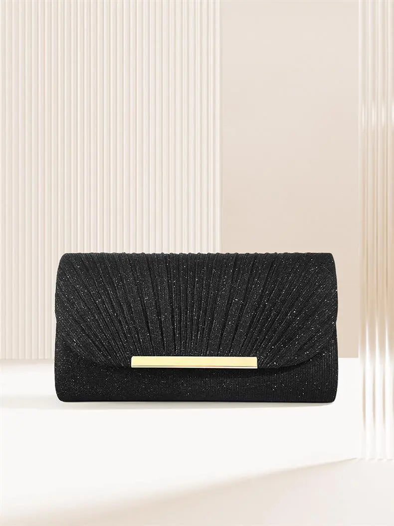 Women's Hardware Edge Party Pattern Fine Pink Clutch