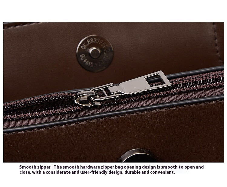 Retro Handbag Contrast Shoulder Women Bag Big Bag