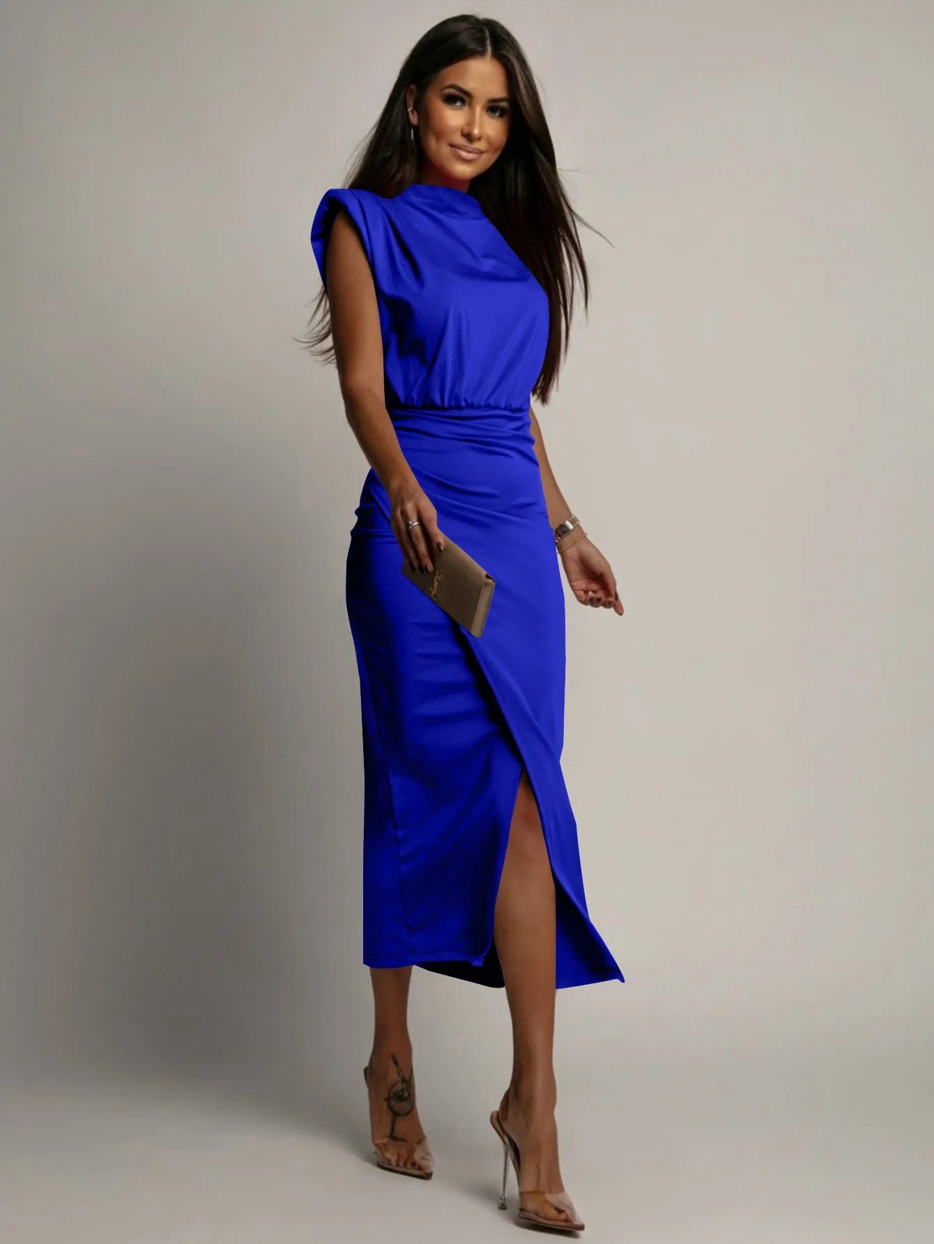 Fashion Women's Wear Slim-fit Solid Color Dress Sheath Women's Clothing