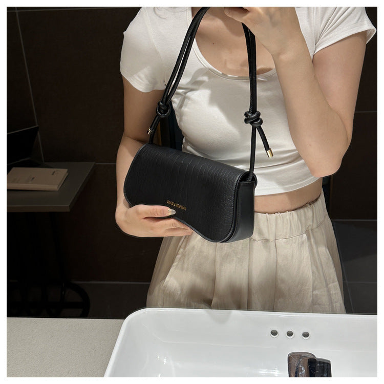 Solid Color PU Small Square Bag Shoulder Messenger Bag Handbag