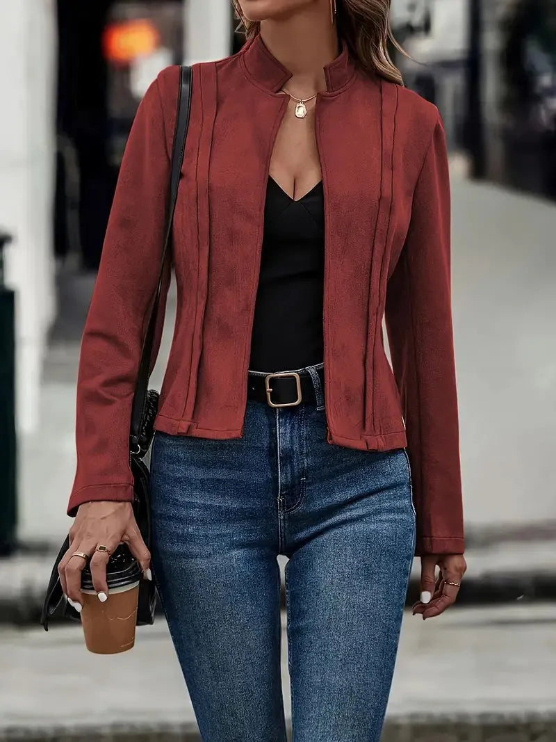 Winter Solid Color All-matching Cardigan Jacket Women