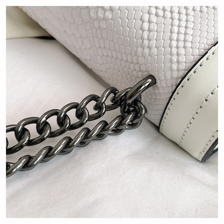 Fashion Snakeskin Pattern Single Crossbody Retro Wine God Shoulder Bag