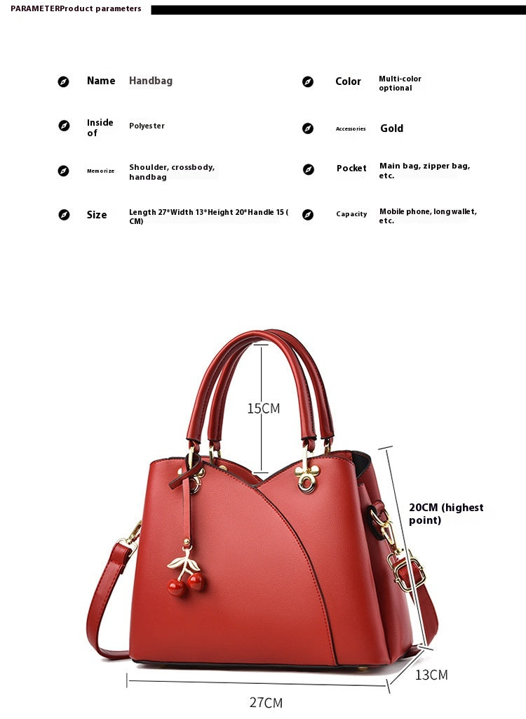 Middle-aged Mom High-grade Generous One-shoulder Crossbody Bag