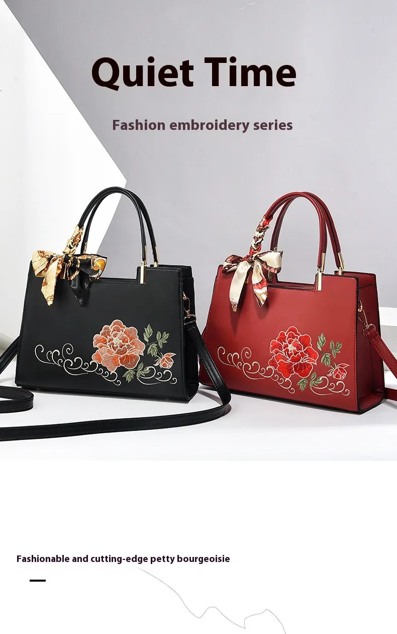Large Capacity Embroidered Women Bag