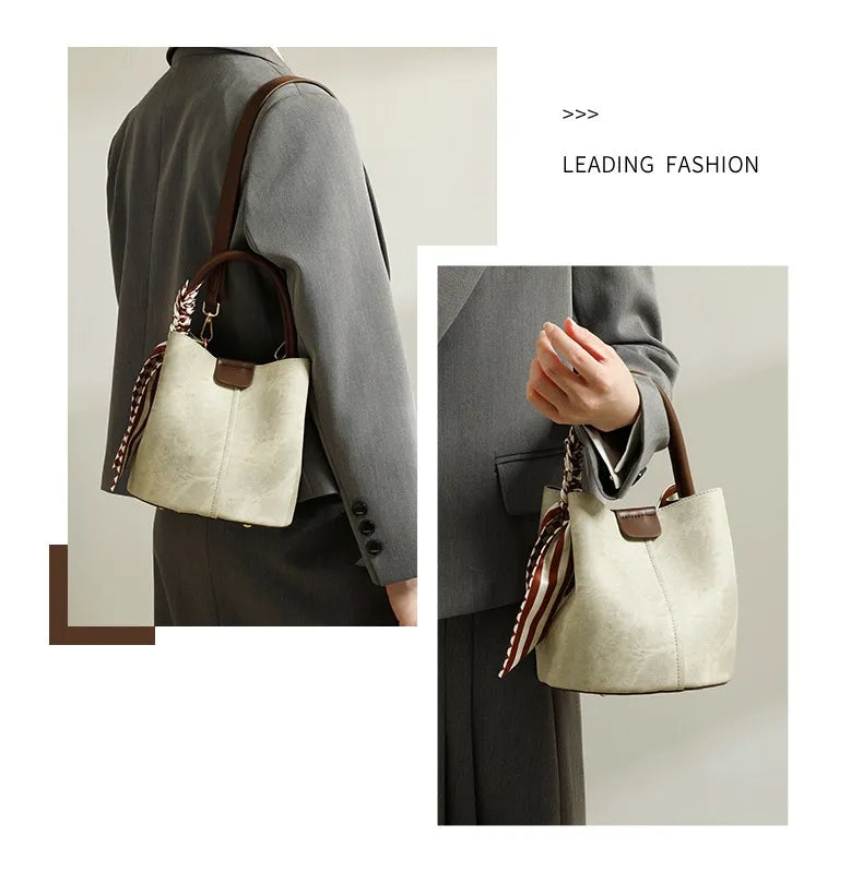 Simple Portable Bucket Bag For Women Summer New