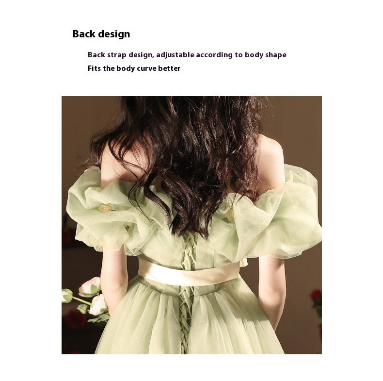 Off-shoulder Evening High-end Affordable Luxury Niche Dress